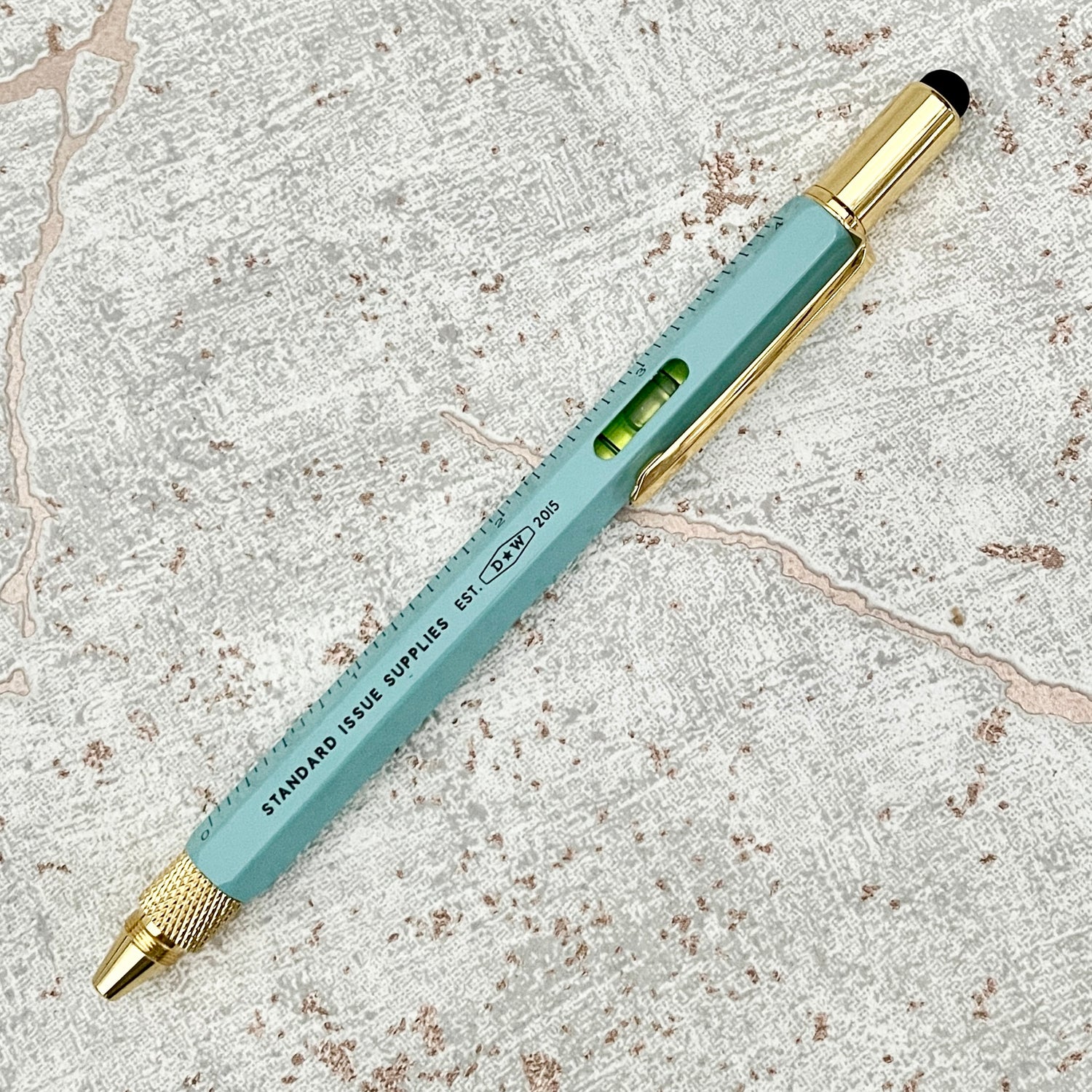 Gold and Blue Multi-tool Pen