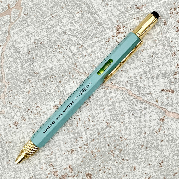 Gold and Blue Multi-tool Pen