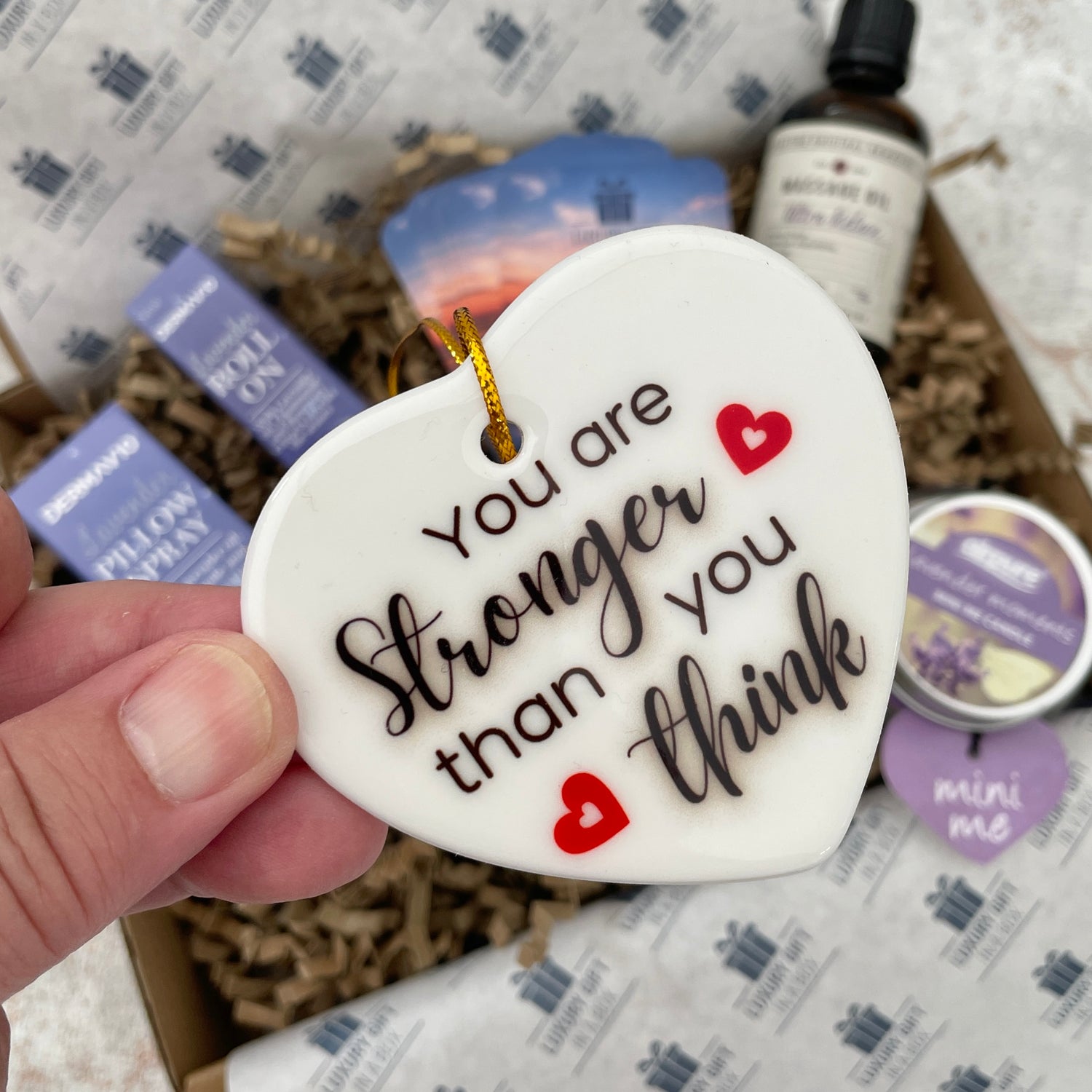 "You are stronger than you think" Ceramic Hanging Heart