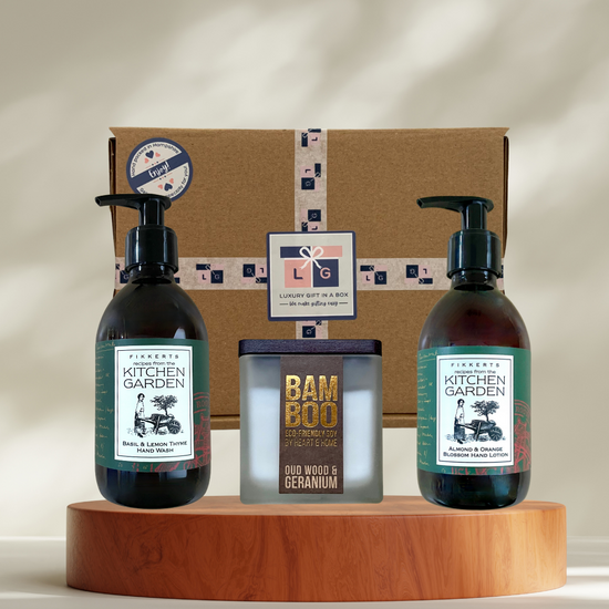 Gardeners Hand Wash & Hand Lotion with Candle Gift Set