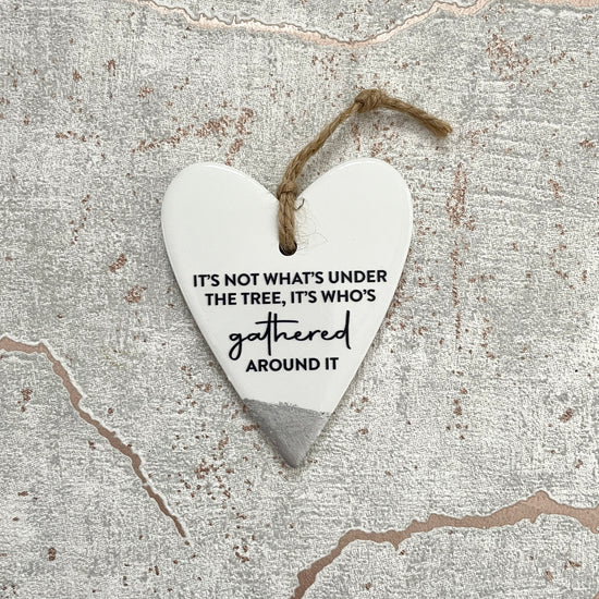 Ceramic Christmas Heart Hanging Decoration