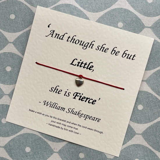 "Though She be Little..." Wish Bracelet