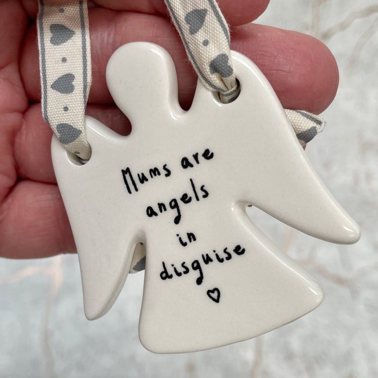 Mums Are Angels Ceramic Hanging Angel