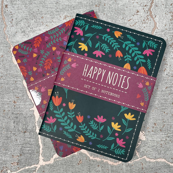 Happy Notes Notebooks - Set of 2