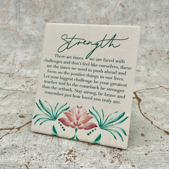 Strength Verse Ceramic Plaque