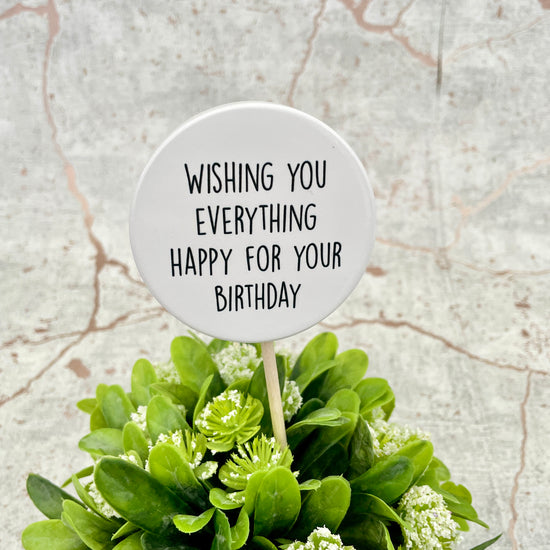 Happy Birthday Plant Pot Message