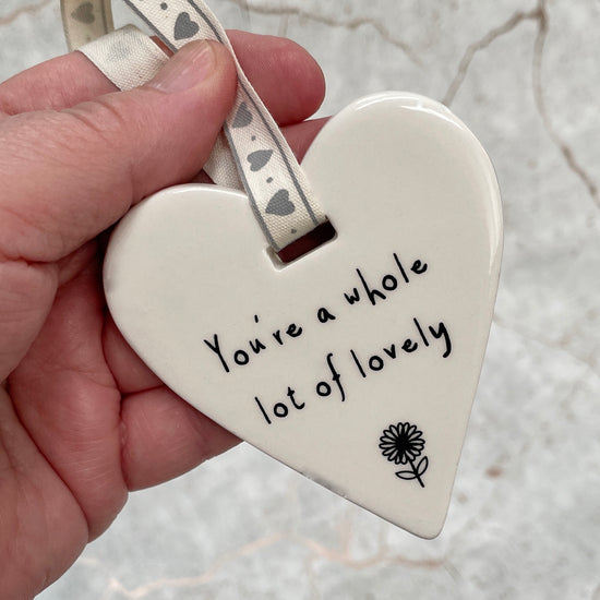 A Whole Lot of Lovely Ceramic Hanging Heart
