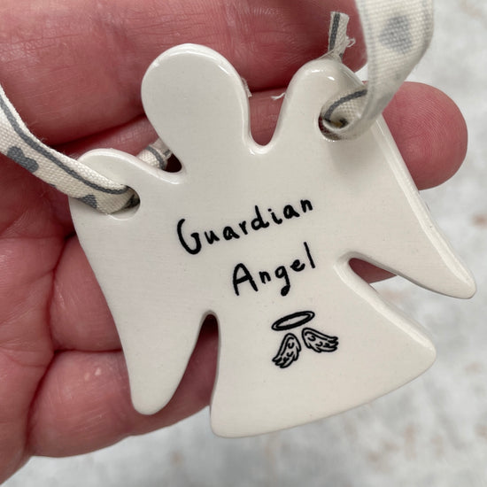 Guardian Angel Ceramic Hanging Angel