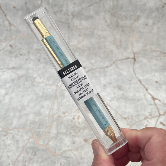 Gold and Blue Multi-tool Pen